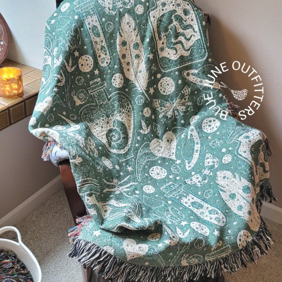Blue June Outfitters Other - Witchy Things Woven Blanket | Celestial Wall Tapestry